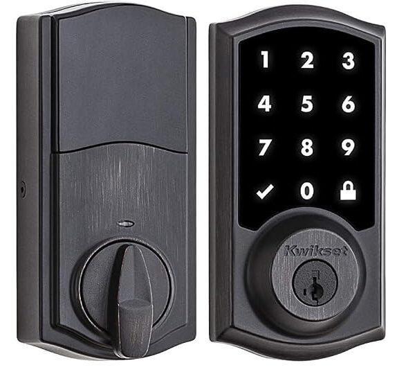 Kwikset Cerradura inteligente electrónica SmartCode con pantalla táctil de entrada sin llave 916 con seguridad SmartKey