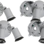 Kit de Luz de Inundación Hubbell LT233S Exterior Gris Paquete de 4