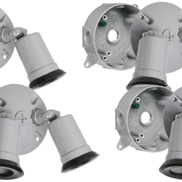 Kit de Luz de Inundación Hubbell LT233S Exterior Gris Paquete de 4