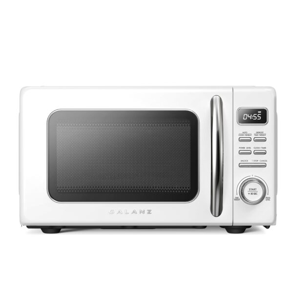 Galanz GLCMKZ09WER09 Horno microondas retro para encimera con cocción y recalentamiento automático, descongelación, func