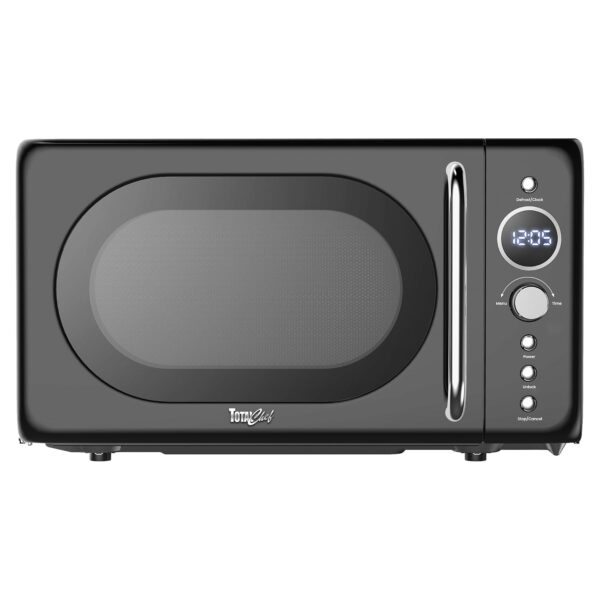 Total Chef Horno microondas retro | 20L / 0.7 pies cúbicos | Inicio rápido y descongelación por peso/tiempo | 8 modos de