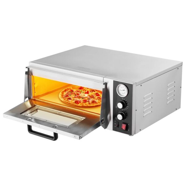 Horno de pizza eléctrico VEVOR, hornos de pizza comerciales de 18 pulgadas, temperatura máxima de 842°F, horno de pizza