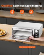 Horno de pizza eléctrico VEVOR, hornos de pizza comerciales de 18 pulgadas, temperatura máxima de 842°F, horno de pizza