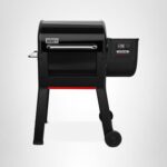 Ahumador de Pellets Weber Smoque 1500770 22 Pulgadas Negro Acero Esmaltado de Porcelana