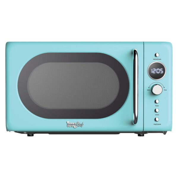 Total Chef Horno microondas retro | 20L / 0.7 pies cúbicos | Inicio rápido y descongelación por peso/tiempo | 8 modos de