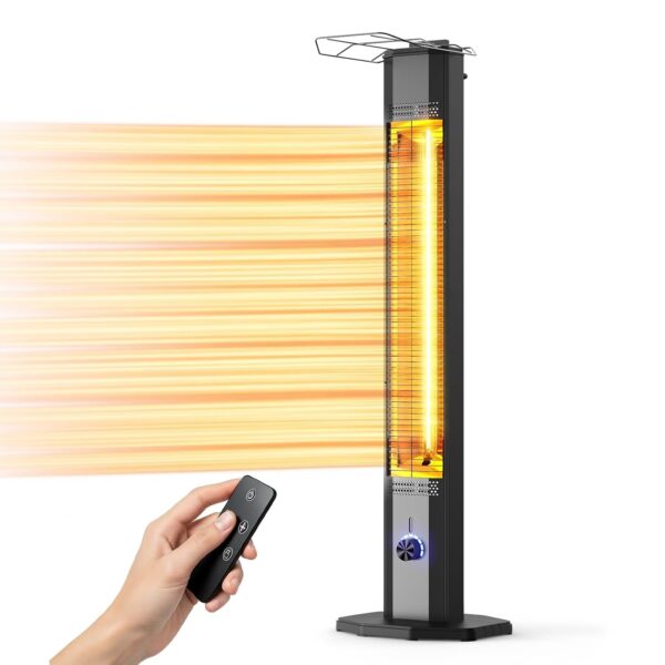 Calentador Eléctrico para Patio Nfccra UEH500 Torre Infrarroja 42 Pulgadas 1500W IPX5