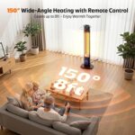 Calentador Eléctrico para Patio Nfccra UEH500 Torre Infrarroja 42 Pulgadas 1500W IPX5