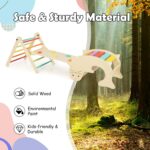 Juego de Escalada Montessori Olakids TS10132CL 7 en 1 Triángulo Rampa y Arco de Madera