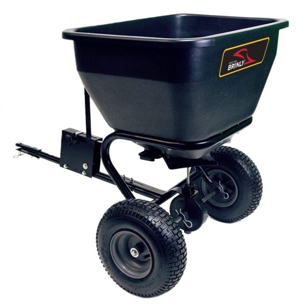 Brinly BS36BH-A Esparcidor de transmisión de remolque con enganche universal, 175 lb.+ - Negro plano