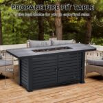 Mesa para Fogata a Gas PioneerWorks 50000 BTU Superficie de Acero con Cubierta y Certificación CSA