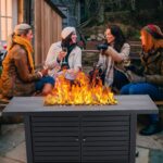Mesa para Fogata a Gas PioneerWorks 50000 BTU Superficie de Acero con Cubierta y Certificación CSA