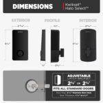 Kwikset Halo Select - Cerradura inteligente de entrada sin llave para puerta con Wi-Fi y Matter habilitada, cerrojo de p