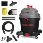 Shop-Vac 5430098 aspiradora en húmedo y en seco ultra silenciosa, 12 galones, 5.5 HP de potente succión y resistente par