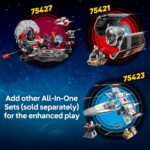 LEGO Star Wars Duelo en la Sala del Trono y A Wing Set SMART Play 75427 962 piezas