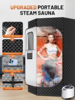 Sauna de Vapor Portátil RELEXNOW FUL-8613 para el Hogar Cuerpo Completo 9 Niveles de Calor Ajustables Vaporizador de 3L