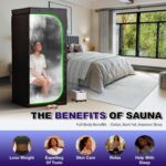 Sauna Portátil RRGFB Sauna Cabin Tienda de Vapor para el Hogar con Puerta Transparente Plegable Rectangular Individual N