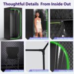Sauna Portátil RRGFB Sauna Cabin Tienda de Vapor para el Hogar con Puerta Transparente Plegable Rectangular Individual N