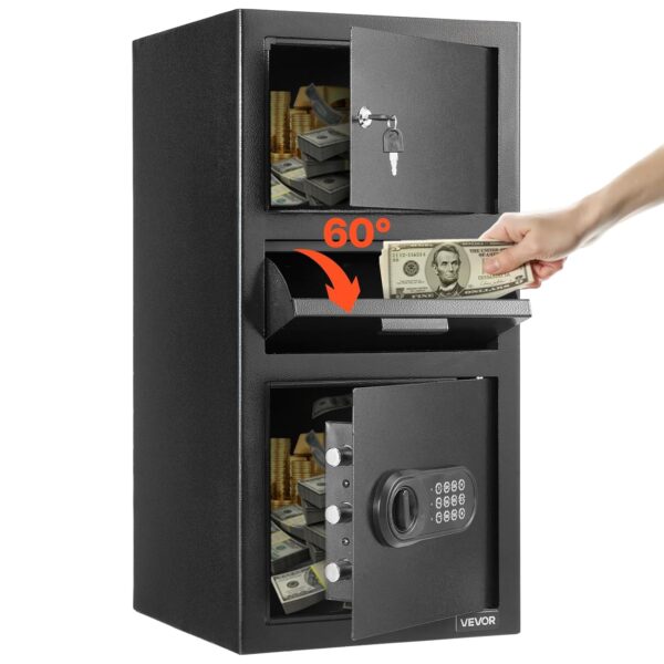 VEVOR 3.6 Pies Cúbicos Caja de Seguridad con Ranura de Caída, Caja de Seguridad de Gran Capacidad con Ranura de Caída Fr