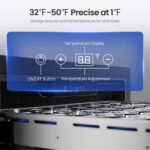 Electactic Refrigerador bajo encimera, refrigerador de bebidas de doble cajón de 24 pulgadas, enfriador de bebidas al ai