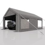 Toldo Cochera ActiveTrail SMH1gLic-c39-N_fP1VFugWEQjcz 10 x 20 pies Gris Impermeable Techo de Polietileno 180 G Marco de