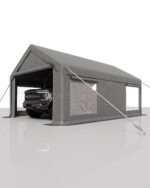 Toldo Cochera ActiveTrail SMH1gLic-c39-N_fP1VFugWEQjcz 10 x 20 pies Gris Impermeable Techo de Polietileno 180 G Marco de