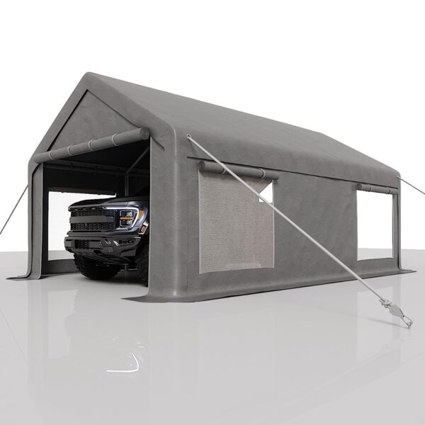 Toldo Cochera ActiveTrail SMH1gLic-c39-N_fP1VFugWEQjcz 10 x 20 pies Gris Impermeable Techo de Polietileno 180 G Marco de