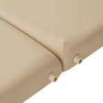 Mesa de Masaje Portátil Master Massage Argo 28 Pulgadas Patas de Nogal Color Crema