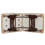 Mesa de Masaje Portátil Master Massage Argo 28 Pulgadas Patas de Nogal Color Crema