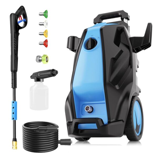 Lavadora a Presión Eléctrica Imdot HY0002 5000 PSI 4.0 GPM Azul con Manguera de 33 pies