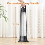 Calentador de Patio FLOWBREEZE 900H-01 Infrarrojo Portátil Oscilación 60° Negro 30.31 Pulgadas