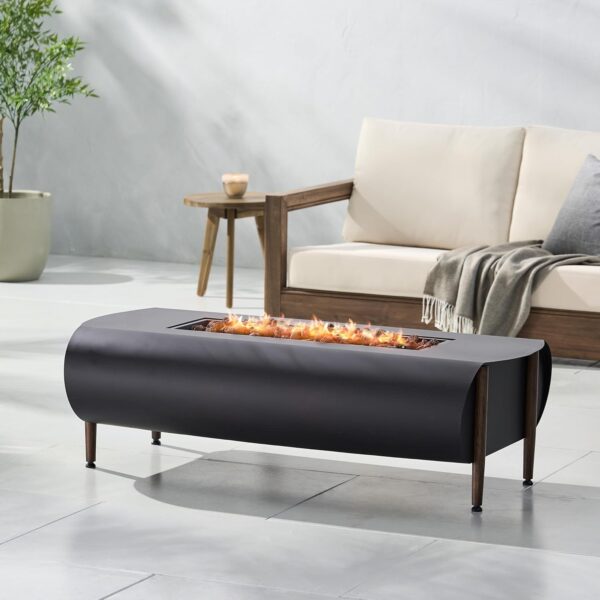 Fogata Rectangular Merax Vernon ZS-HL0013 50000 BTU Gris Oscuro Hormigón