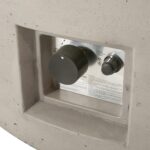 Fogata Merax ZS-HL0001 Redonda de Hormigón Gris Claro 39.25 Pulgadas 50000 BTU Gas Propano para Exteriores