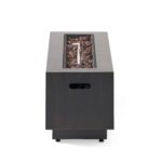 Fogata Merax ZS-HL0014 Rectangular de Hierro para Exteriores 50000 BTU 48 x 15 x 15 Pulgadas Marrón y Dorado