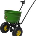 Esparcidor de Transmisión a Presión John Deere 45-0566-JD 60 Libras con Neumáticos para Semillas Fertilizantes y Sal de