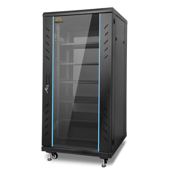 Armario Cerrado para Baterías SGPWOSAY Enclosed Battery Cabinet with Bus Bar 6 Compartimentos Barra Colectora Metal Negr
