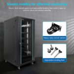 Armario Cerrado para Baterías SGPWOSAY Enclosed Battery Cabinet with Bus Bar 6 Compartimentos Barra Colectora Metal Negr