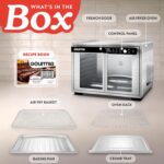 Gourmia Freidora de aire para puerta francesa, horno tostador de convección de gran capacidad de 37 cuartos de galón, Fr