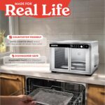 Gourmia Freidora de aire para puerta francesa, horno tostador de convección de gran capacidad de 37 cuartos de galón, Fr