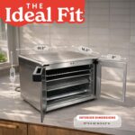 Gourmia Freidora de aire para puerta francesa, horno tostador de convección de gran capacidad de 37 cuartos de galón, Fr