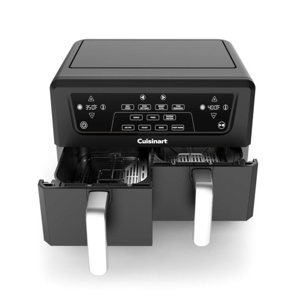 Cuisinart Freidora de aire de doble cesta, dos cestas en total de 11 QT, freidora de aire de 4 funciones para freír al a