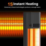 Calentador de Espacio AIRTHRYL SH04 1500W Infrarrojo 9 Niveles de Calor Negro