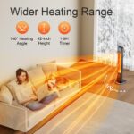Calentador de Espacio AIRTHRYL SH04 1500W Infrarrojo 9 Niveles de Calor Negro