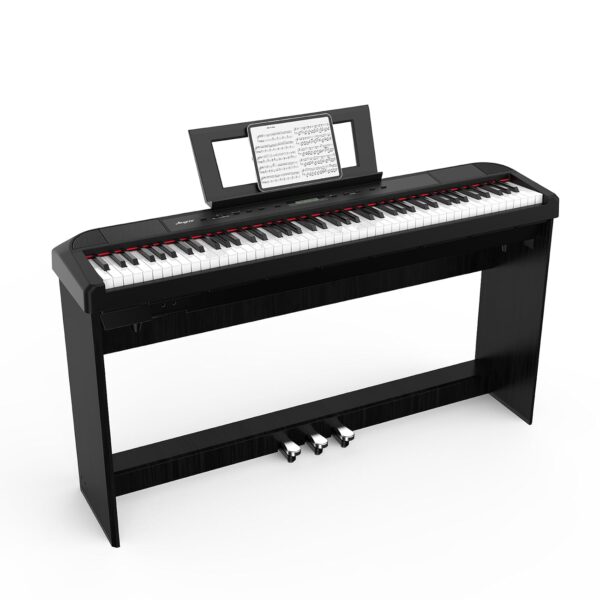 Piano de teclado de 88 teclas, teclado de piano martillo pesado de tamaño completo, piano eléctrico portátil para princi