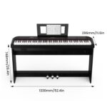 Piano de teclado de 88 teclas, teclado de piano martillo pesado de tamaño completo, piano eléctrico portátil para princi