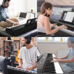 Piano de teclado de 88 teclas, teclado de piano martillo pesado de tamaño completo, piano eléctrico portátil para princi