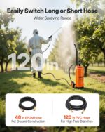 Pulverizador Industrial de Concreto VEVOR 21014ST Acero Inoxidable 3.5 Galones con Carrito con Ruedas y Manguera de 120