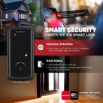 Kwikset Halo Select Plus Cerrojo Inteligente de Pantalla Táctil Negro Mate Apple Home Keys Tap-to-Unlock, Wi-Fi y Matter