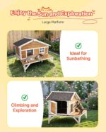 Casa Aislada para Gatos VEVOR DUSCH2509 Refugio de Madera con Aislamiento de Espuma Plataforma Grande 43.5 x 33.58 x 30.