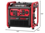 Generador Inversor AMERISUN AM5040 4500 W Motor 4 Tiempos 223cc Gasolina Sensor de CO Salida RV 120V 30A