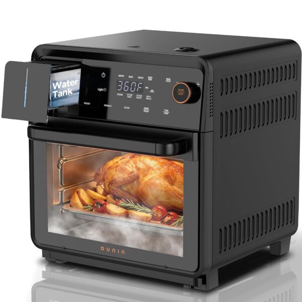 OUNIN Combo de horno tostador y freidora de aire, horno de vapor de convección 11 en 1 con freidora de aire, vapor, dobl
